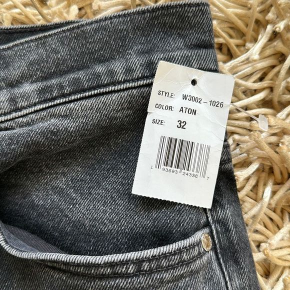 Goldsign High Rise Straight Leg Jeans Size 32 Black - Picture 5 of 12